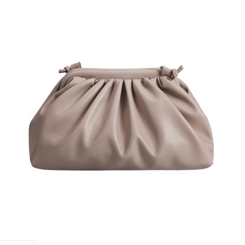 🔄 MONTERREY Nude Vegan Pouch Clutch Crossbody - Picture 6 of 9